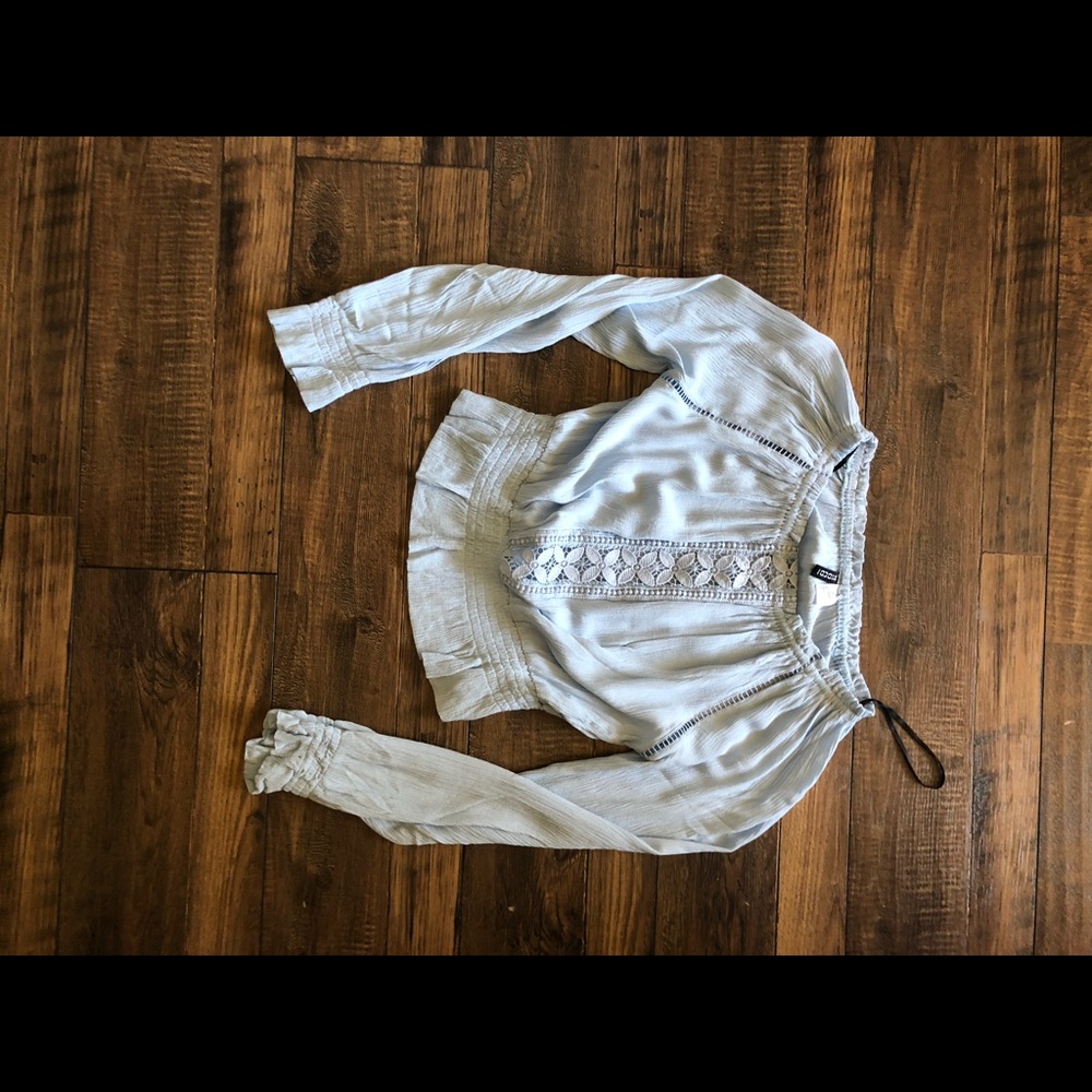 H&M baby blue blouse